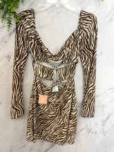 Load image into Gallery viewer, Miss Lola Brown Zebra Print Dress NWT- Small
