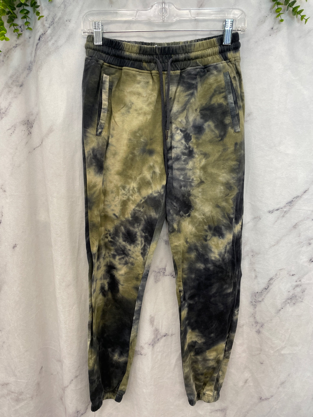 Fashion Nova Green Tie Dye Sweatpants (Set)- Small