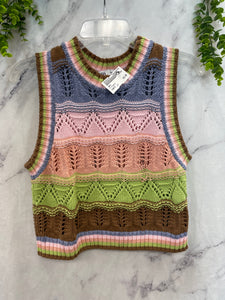 Zara Multicolor Sweater Vest- Small