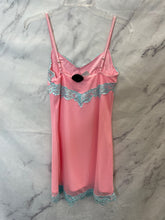 Load image into Gallery viewer, Tiger Mist Pink W/Blue Lace Dress- Medium
