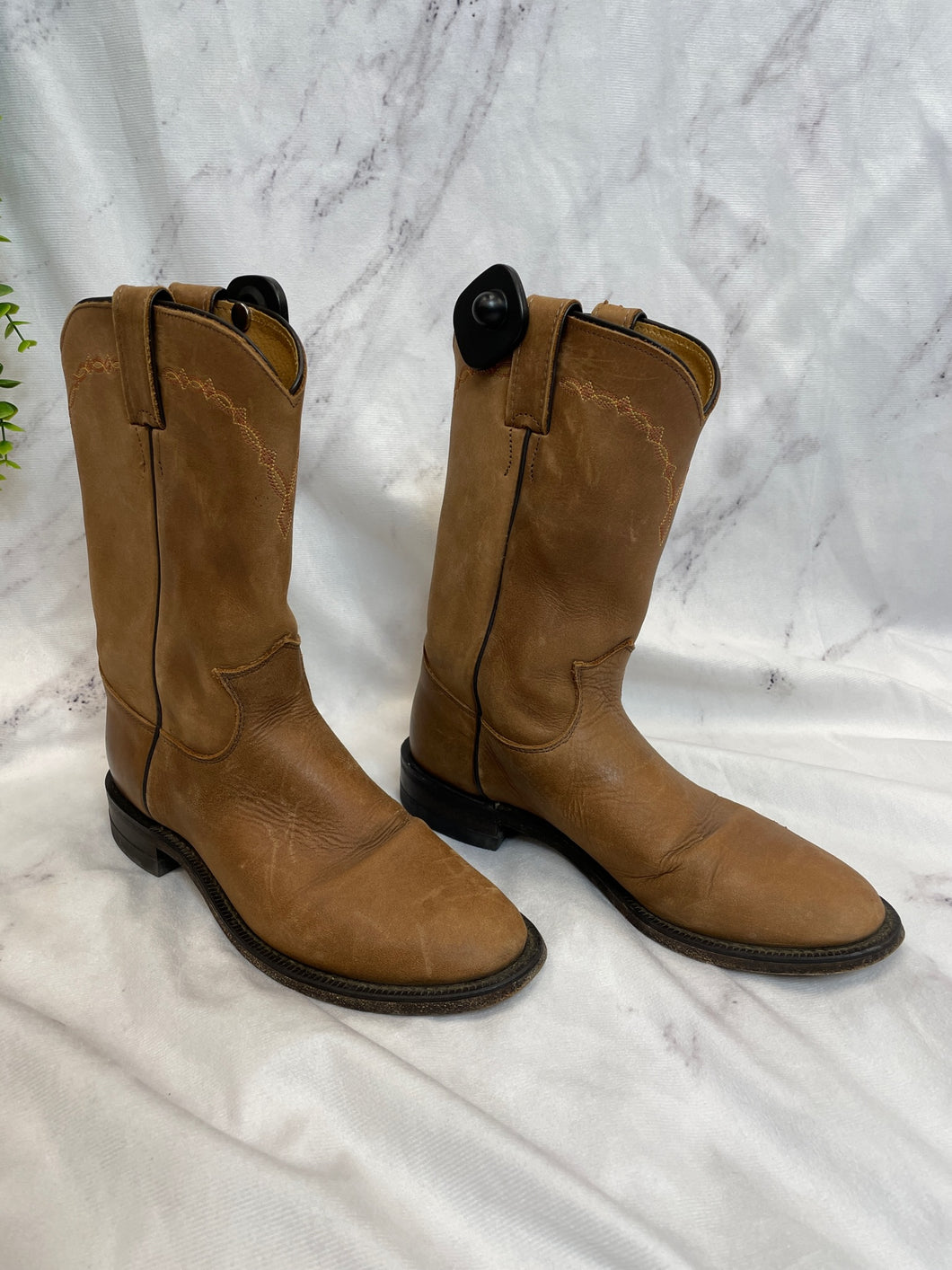 Justin Brown Cowboy Boots- W8