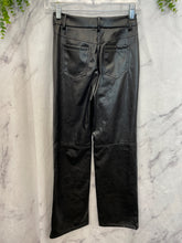 Load image into Gallery viewer, Shein Black Pleather Pants- XXSmall
