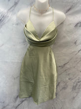 Load image into Gallery viewer, Princess Polly Green Silky Dress NWT- Small
