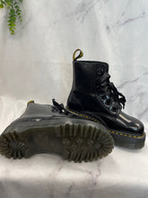 Load image into Gallery viewer, Dr. Marten&#39;s Black Platform Combat Boots- W8
