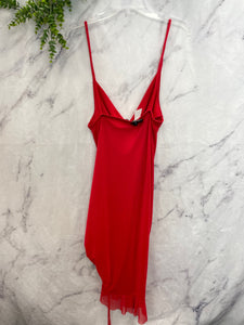 Pretty Little Thing Red Cinched Dress NWT- Large