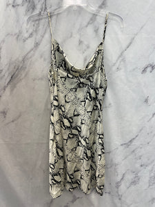 Dance & Marvel Snake Print Silky Dress- Small