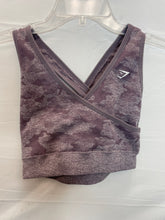 Load image into Gallery viewer, Gymshark Purple Camo Sports Bra (Set)- Medium
