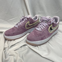 Load image into Gallery viewer, Purple Suede Nike Air Force 1&#39;s- Women&#39;s 9.5
