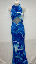 Load image into Gallery viewer, Tiger Mist Blue Marble Long Dress NWT- XXS
