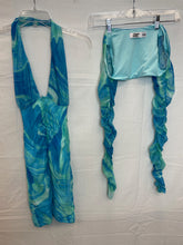 Load image into Gallery viewer, Tiger Mist Blue/Green Marble 2-Piece Dress NWT- XXS
