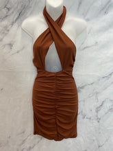 Load image into Gallery viewer, White Fox Brown Dress- Small
