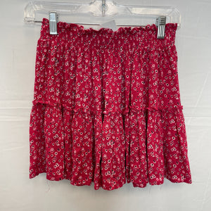 Princess Polly Red W/White Floral Skirt (Set)- Small