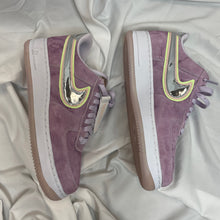 Load image into Gallery viewer, Purple Suede Nike Air Force 1&#39;s- Women&#39;s 9.5
