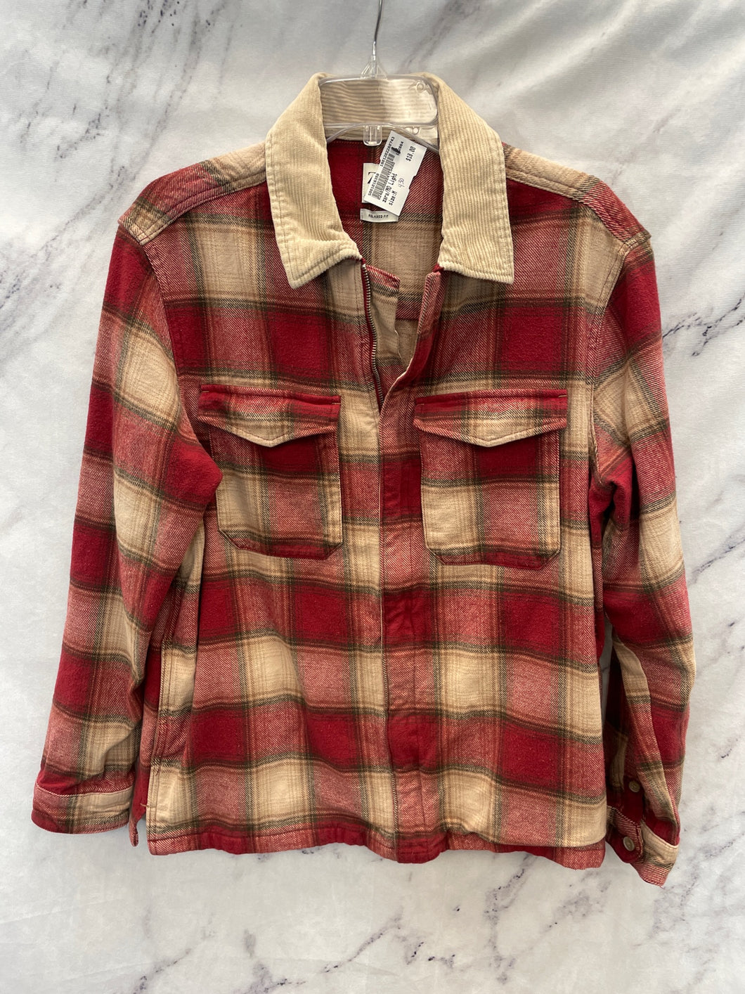 Zara Red/Tan Heavy Flannel- Men's Medium