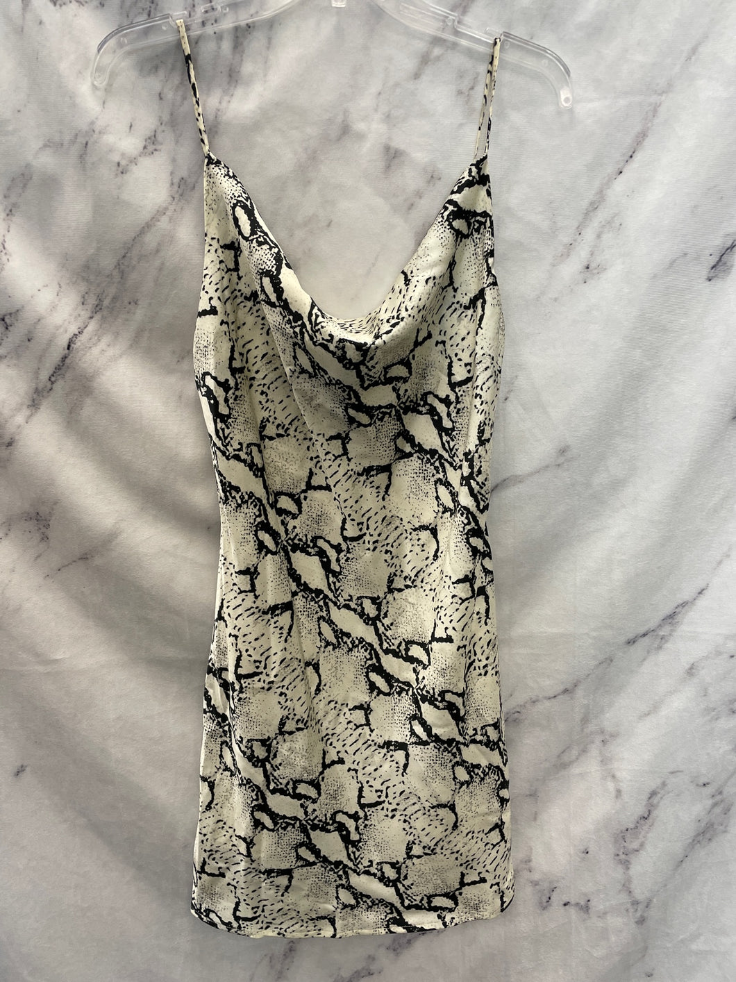 Dance & Marvel Snake Print Silky Dress- Small