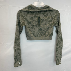 Gymshark Green Camo Athletic Long Sleeve (Set)- Medium