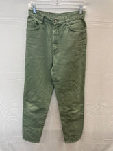 Load image into Gallery viewer, Sage Green Mom Jeans- 7/8
