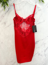 Load image into Gallery viewer, Fashion Nova Red Lace Dress NWT- Small
