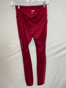 Gymshark Red Athletic Leggings- Small