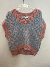 Load image into Gallery viewer, Zara Pink/Blue Sweater Vest- Small
