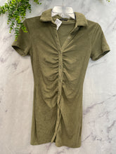 Load image into Gallery viewer, White Fox Green Terry Cloth Dress- Medium
