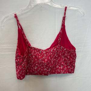 Princess Polly Red W/White Floral Tank (Set)- Small