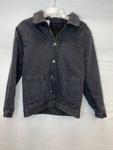 Load image into Gallery viewer, Forever 21 Black Fur Lined Heavy Denim Jacket- Small
