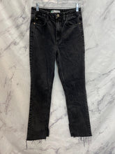 Load image into Gallery viewer, Zara Black Raw Hem Jeans- US4

