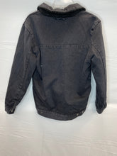 Load image into Gallery viewer, Forever 21 Black Fur Lined Heavy Denim Jacket- Small

