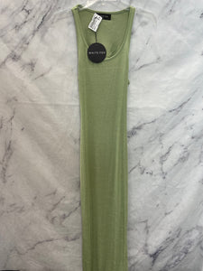 White Fox Green Maxi Dress NWT- Medium