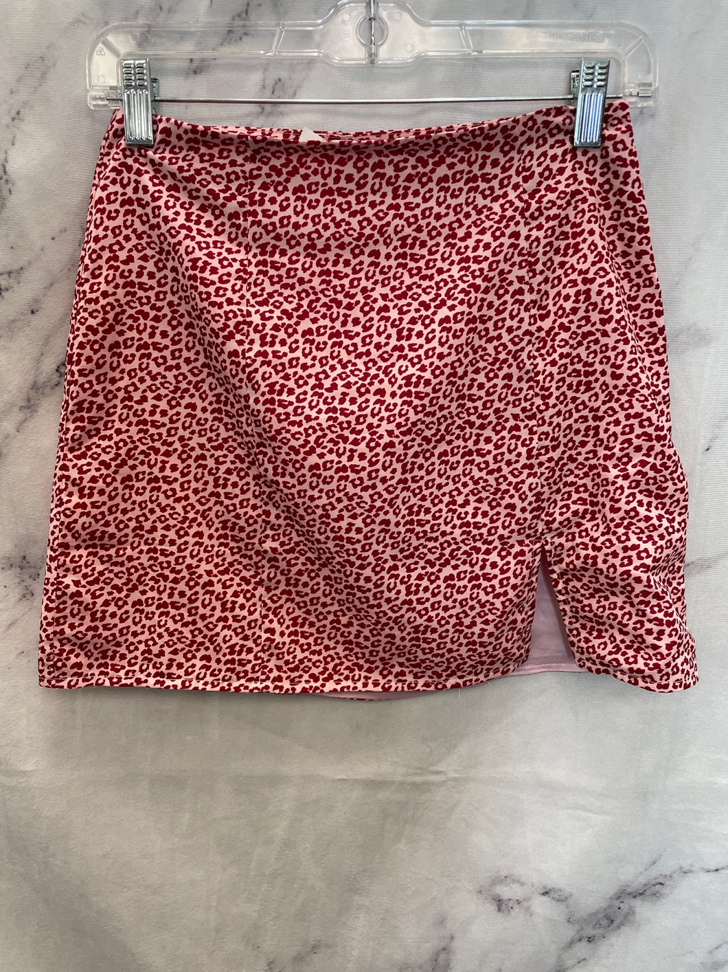 Tiger Mist Pink Cheetah Print Skirt- XSmall