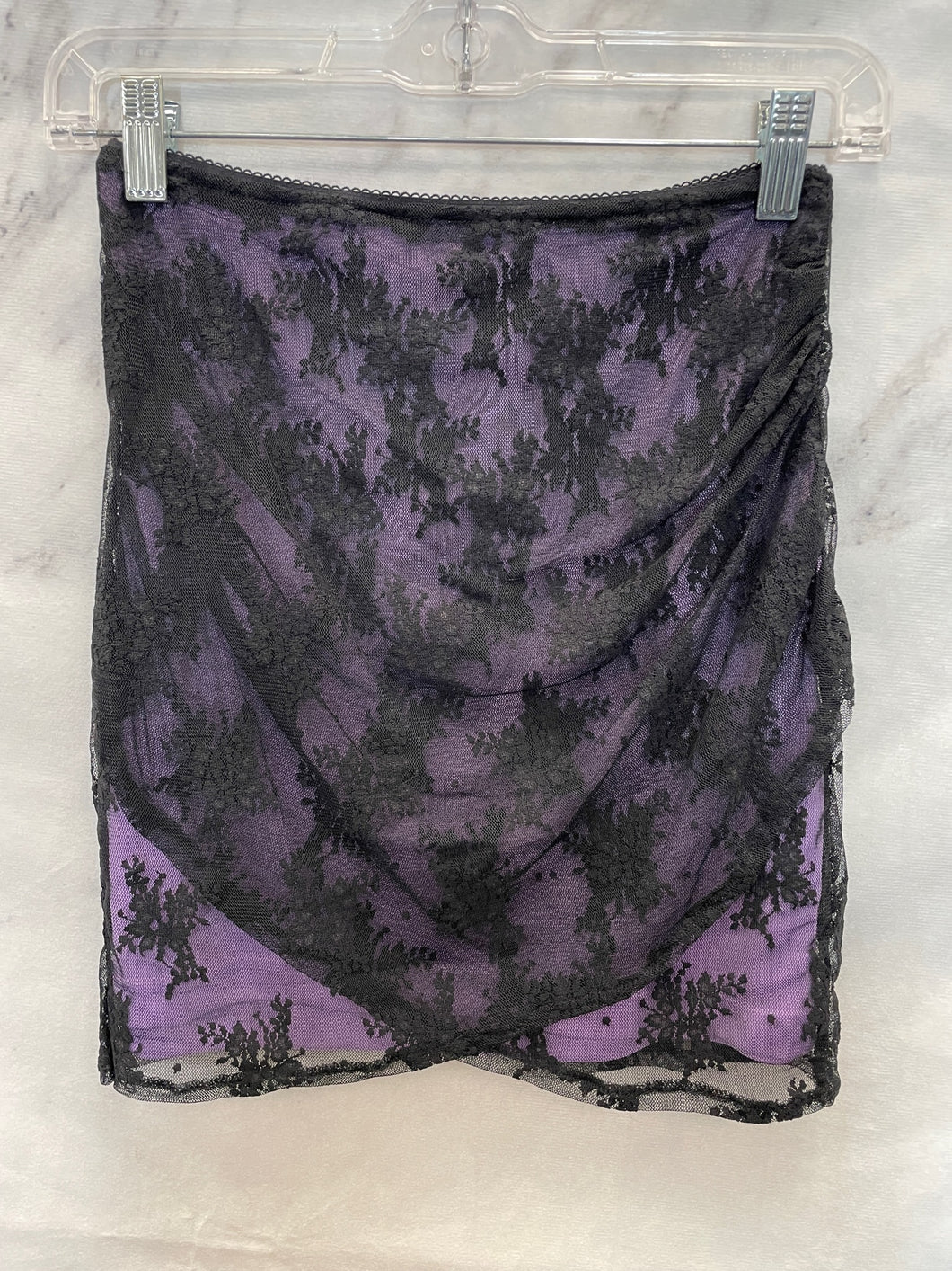 Urban Outfitters Purple/Black Lace Skirt- Small