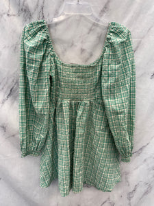 Urban Outfitters Green Plaid Dress- Medium