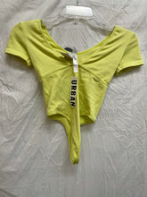 Load image into Gallery viewer, Out From Under Yellow Ribbed Short Sleeve Bodysuit - XS NWT!
