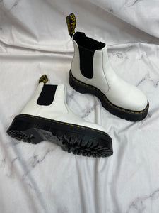 Dr. Marten's White Platform Chelsea Boot- 7