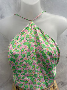 Zara Pink/Green Floral Print Tank- Small