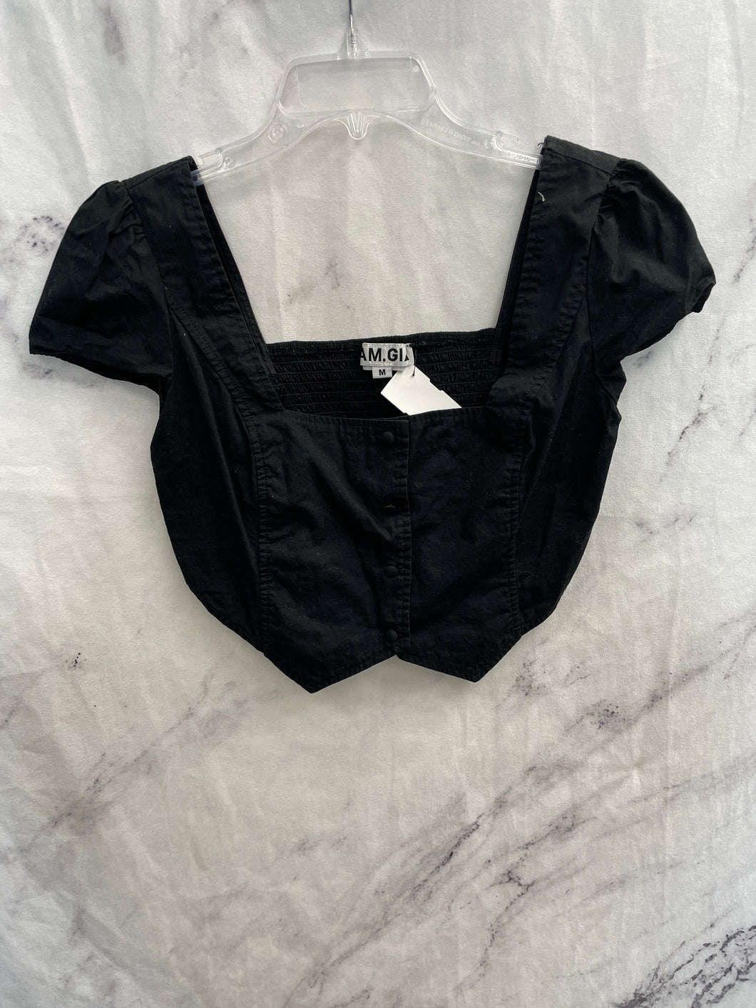 I.AM.GIA Black Short Sleeve Top- Medium