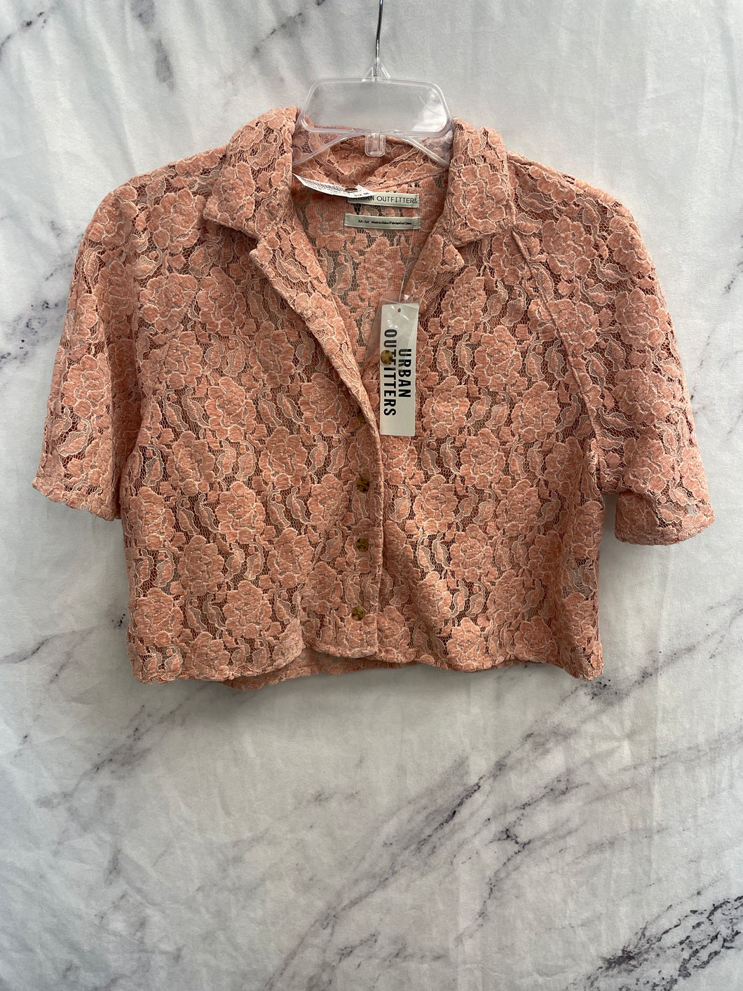 Urban Outfitters Pink Floral Short Sleeve NWT- Medium