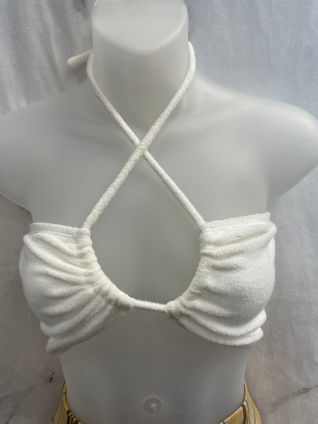 Princess Polly White Terrycloth Tank- US0