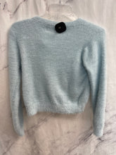 Load image into Gallery viewer, Princess Polly Blue Fuzzy Cardigan- Small/Medium
