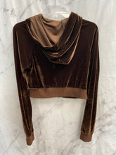 Load image into Gallery viewer, Poster Girl Brown Velour Zip Up (Set)- Large
