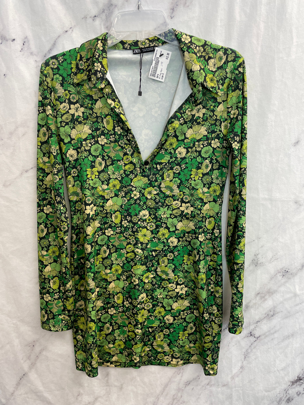 Zara Green Floral Dress- Small