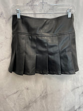 Load image into Gallery viewer, Urban Outfitters Black Pleather Pleated Skirt- XSmall
