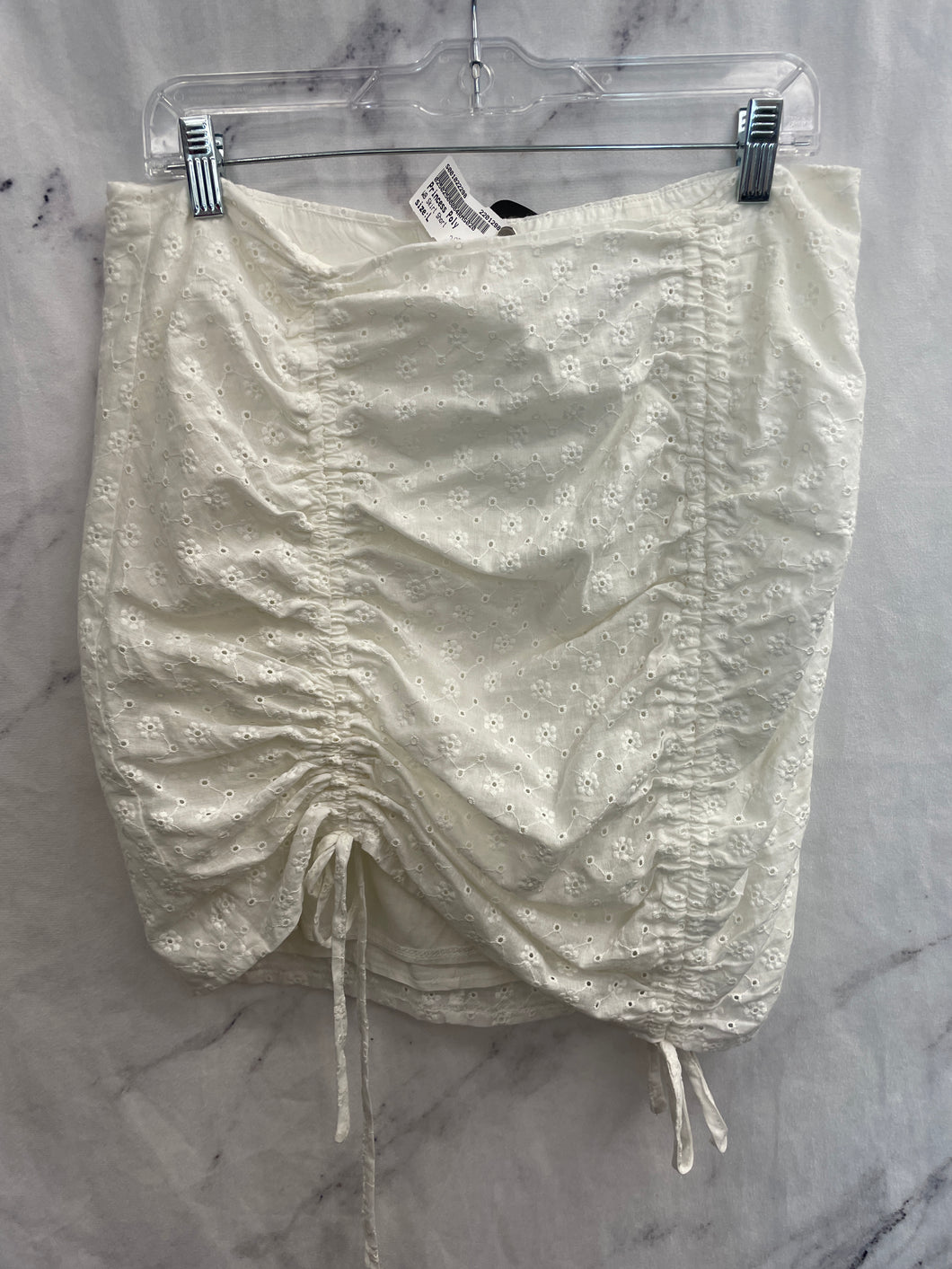 Princess Polly White Cinched Skirt- US12