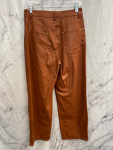 Load image into Gallery viewer, Zara Brown Pleather Pants- US6
